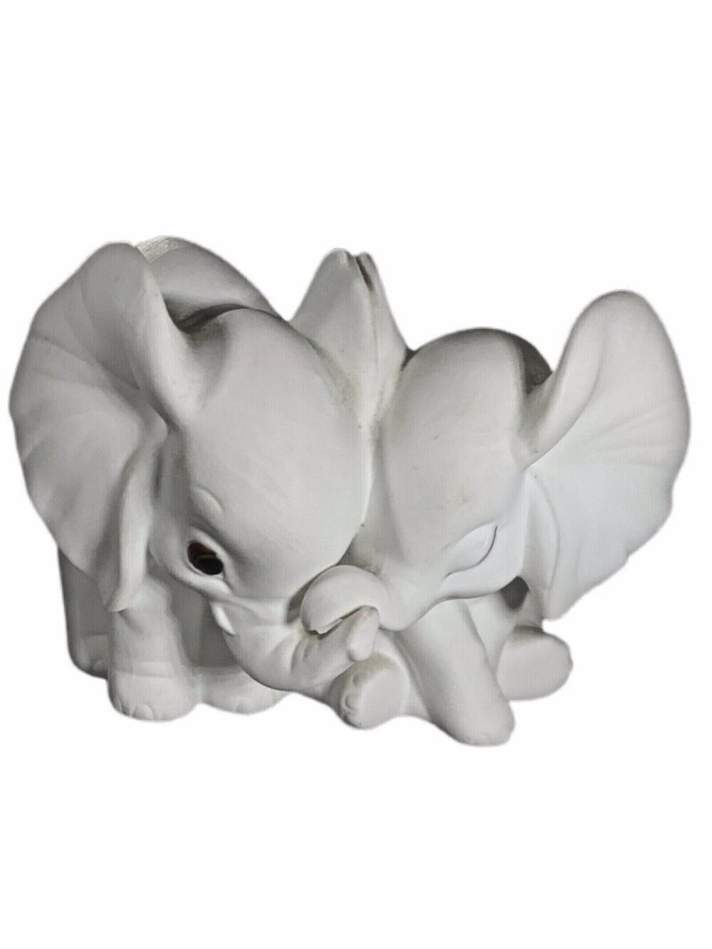 Vtg Freeman Elephant Figurine Taiwan For George Good GG 4 inches White Matte